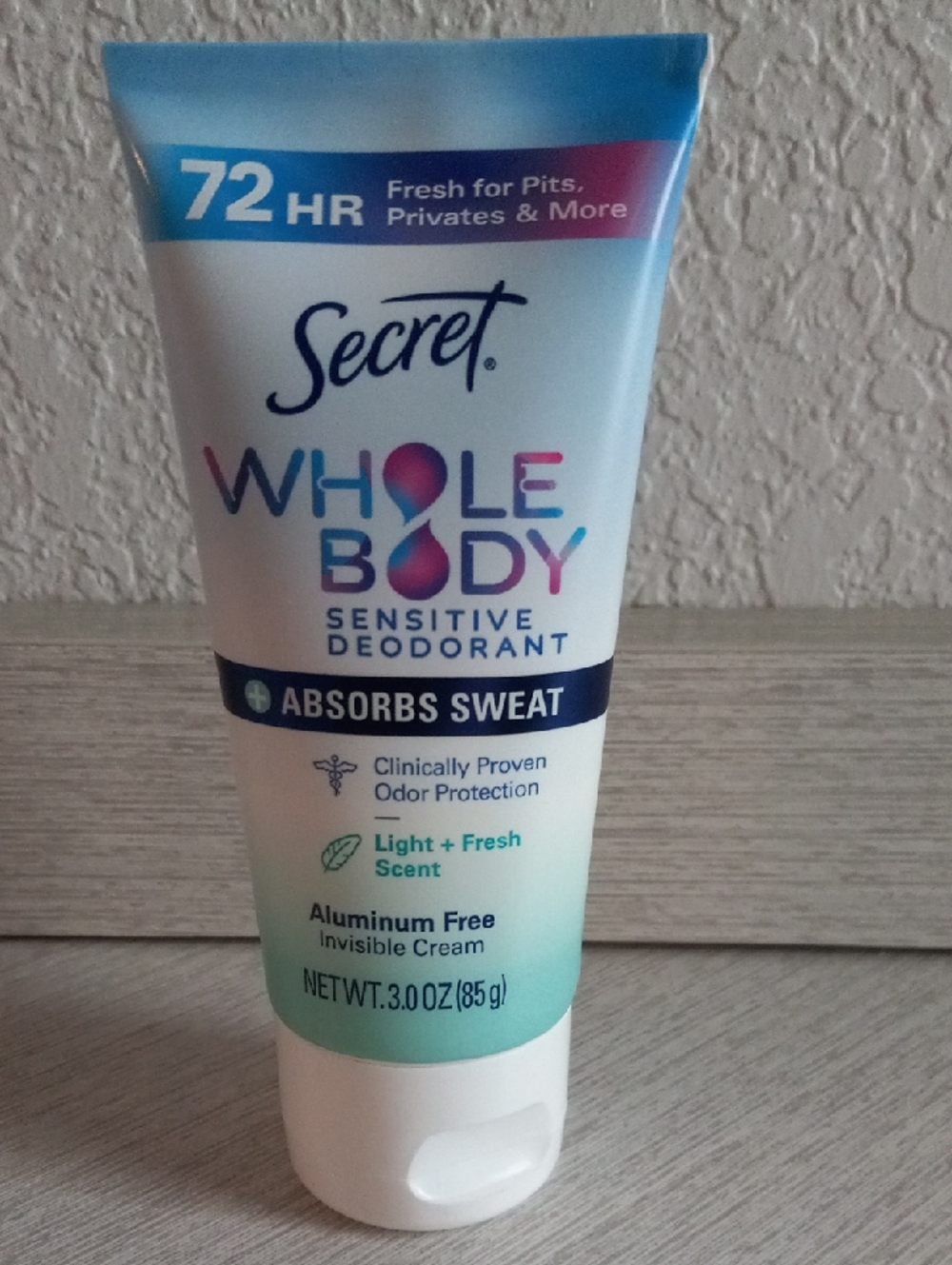 Secret Whole Body Sensitive Deodorant Cream Light Fresh Scent 3 Oz.